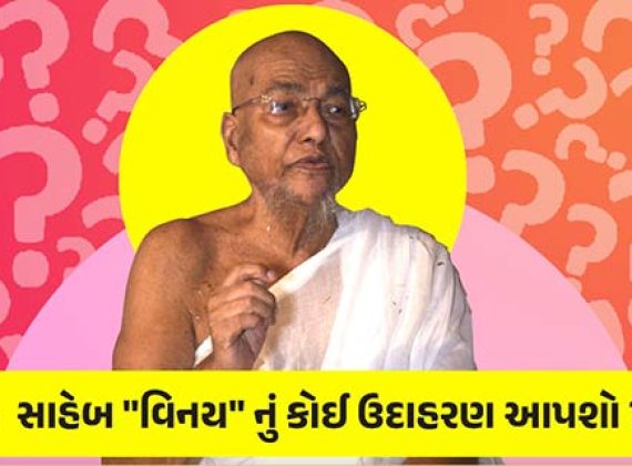 વિનય નું કોઈ ઉદાહરણ આપશો ?